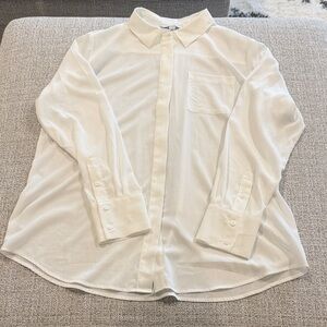 Nine West White Collared Blouse